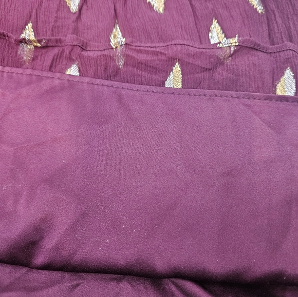 Lilly Pulitzer Shea Silk Dress Cabernet Berry Metallic Embroidered, Size 10 - Picture 7 of 10